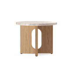 Androgyne Side Table, Ø50, Natural Oak | Kunis Breccia Stone | Tables d'appoint | Audo Copenhagen