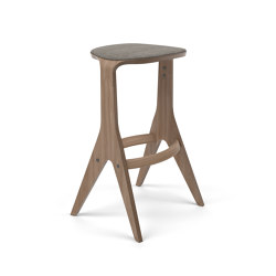 Lavitta Bar Stool 75 with Wool Upholstery - Dark Oak | Bar stools | Poiat