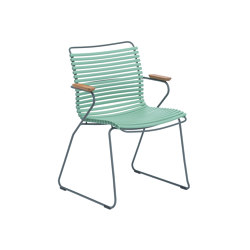 CLICK | Dining chair Dusty Green with Bamboo armrests | Stühle | HOUE