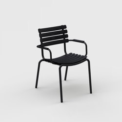 ReCLIPS | Dining chair Black with Aluminum armrests | Chairs | HOUE