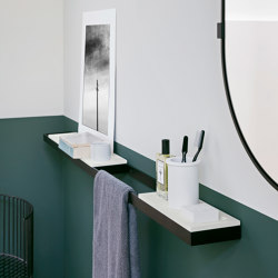 Accessories and furnishings bar and shelf soap holder | bar 72, shelf 30 | Towel rails | Ceramica Cielo