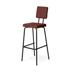 Option Bar Terracotta, 65cm, Square seat, square backrest