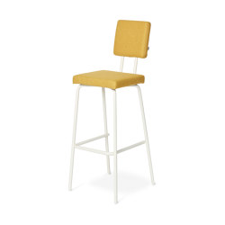 Option Bar Yellow, 65cm, Square seat, square backrest | Bar stools | PUIK