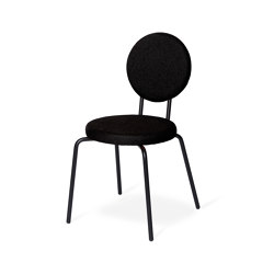 Option Chair Black, Round seat, round backrest