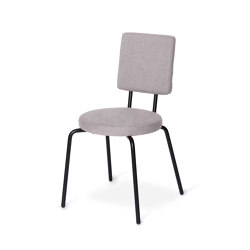 Option Chair Lightgrey, Round seat, square backrest