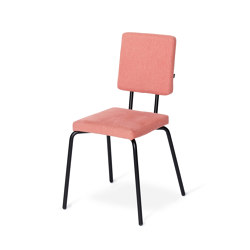 Option Chair Pink, Square seat, square backrest