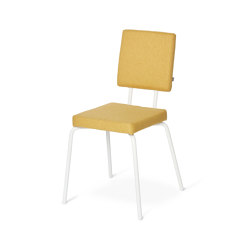Option Chair Yellow, Square seat, square backrest