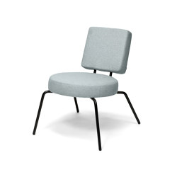 Option Lounge Lightblue, Round seat, square backrest | Armchairs | PUIK