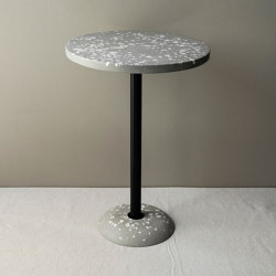 White & Gray Coffee Table | Tabletop round | Karoistanbul