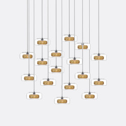 Halo 17 Gold Drizzle | Suspended lights | Shakuff