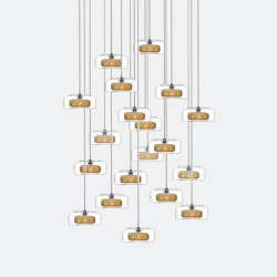 Halo 19 Gold Drizzle | Suspended lights | Shakuff