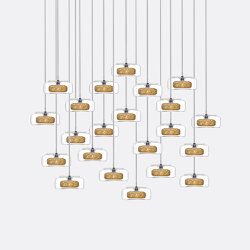 Halo 22 Gold Drizzle | Suspended lights | Shakuff