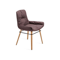 Leya | Armchair Low with Wooden frame with surrounding metal ring | Chairs | FREIFRAU MANUFAKTUR