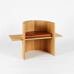 Sit, Set Chair (Hard Maple, Caramel Leather) | Chaises | Roll & Hill