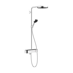 hansgrohe Pulsify Showerpipe 260 1jet with bath thermostat ShowerTablet 400 | Shower controls | Hansgrohe