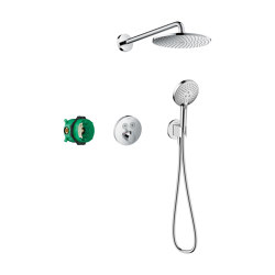 hansgrohe Raindance S Shower system 240 1 jet PowderRain with ShowerSelect S | Shower controls | Hansgrohe