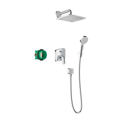 hansgrohe Crometta E Shower system 240 1jet with single lever mixer | Shower controls | Hansgrohe