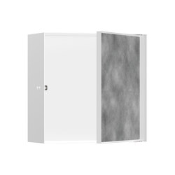 hansgrohe XtraStoris Rock Nicho de pared con puerta alicatable 30 x 30 x 14 cm | Armarios de baño | Hansgrohe