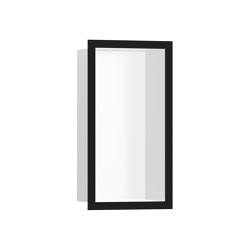hansgrohe XtraStoris Individual Nicho de pared blanco mate con marco de diseño 30 x 15 x 10 cm | Repisas / Soportes para repisas | Hansgrohe