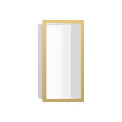 hansgrohe XtraStoris Individual Nicho de pared blanco mate con marco de diseño 30 x 15 x 10 cm | Repisas / Soportes para repisas | Hansgrohe