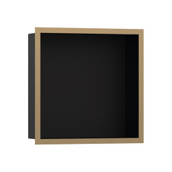 hansgrohe XtraStoris Individual Wall niche Matt Black with design frame 30 x 30 x 10 cm | Bathroom accessories | Hansgrohe