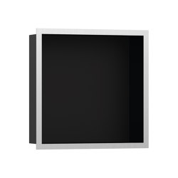 hansgrohe XtraStoris Individual Niche murale 30 x 30 x 10 cm noir mat avec cadre design | Tablettes / Supports tablettes | Hansgrohe