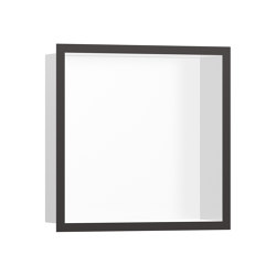 hansgrohe XtraStoris Individual Niche murale 30 x 30 x 10 cm blanc mat avec cadre design | Tablettes / Supports tablettes | Hansgrohe