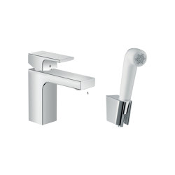 hansgrohe Vernis Shape Single lever basin mixer 100 with bidette hand shower and shower hose 160 cm |  | Hansgrohe