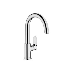 hansgrohe Vernis Blend Single lever basin mixer with swivel spout and pop-up waste set |  | Hansgrohe