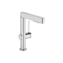 hansgrohe Finoris Single lever basin mixer 230 with pull-out spray, 2jet and push-open waste set | Waschtischarmaturen | Hansgrohe