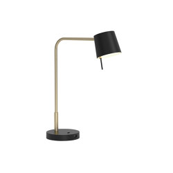 Miura Desk USB | Matt Gold | Cone 105 Black | Table lights | Astro Lighting