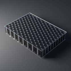 black AIR-board® UV PC clear | Honeycomb panels | Design Composite