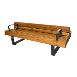 Boston NEW | Bench with Armrest and Backrest | Benches | Punto Design