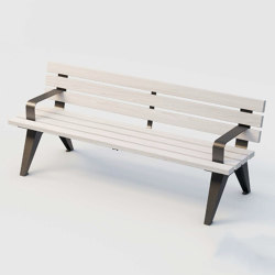 Aria | Street Bench with Armrest and Backrest |  | Punto Design