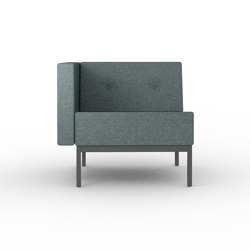 070 | 1-seater with armrest right when seated | Modular seating elements | Artifort