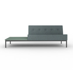 070 | 2-seater sofa without armrests and with table right when seated 212 x 73 cm | Sofas | Artifort