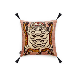 TIGRIS Velvet Tassel Cushion - Blush | Home textiles | House of Hackney