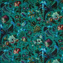 FLORIKA Velvet - Petrol | Drapery fabrics | House of Hackney