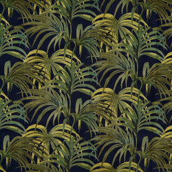 PALMERAL Cotton Linen - Midnight & Green |  | House of Hackney