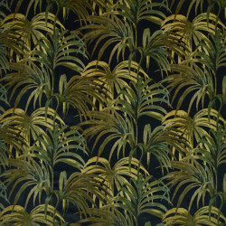 PALMERAL Velvet - Midnight & Green | Drapery fabrics | House of Hackney