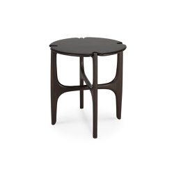 PI | Mahogany dark brown side table - varnished | Tabletop round | Ethnicraft