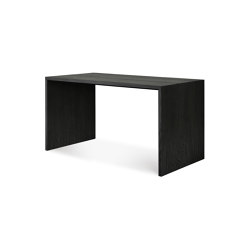 U | Oak black desk - varnished