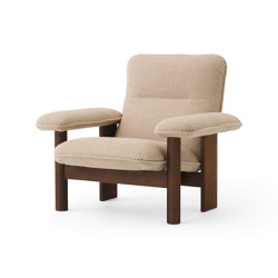 Brasilia Lounge Chair | Dark Stained Oak | MENU Bouclé 02 | Armchairs | MENU