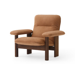 Brasilia Lounge Chair | Dark Stained Oak | Dunes 21004 | Armchairs | MENU