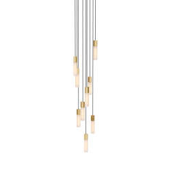 Basalt Nine Pendant in Brass | Suspended lights | Tala