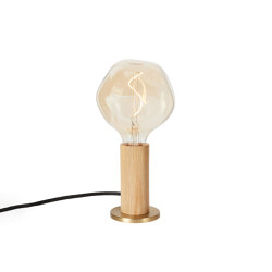 Knuckle Table Lamp Oak with Voronoi-I Bulb EU