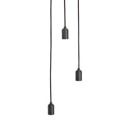 Graphite Triple Pendant Black Canopy | Suspended lights | Tala
