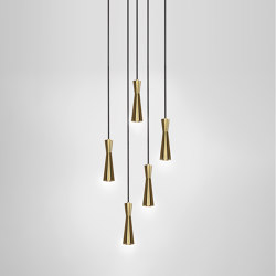 Cone 5 Piece Cluster - Lamp | Suspended lights | Marc Wood Studio