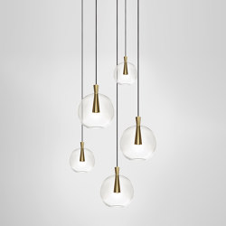 Cone 5 Piece Cluster - Lamp and Shade | Suspended lights | Marc Wood Studio