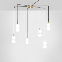 Echo 6 Piece Cluster (Wide) - Lamp | Suspended lights | Marc Wood Studio